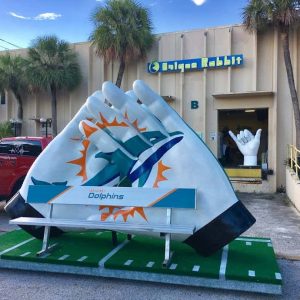Miami Dolphins Gloves Photo Prop