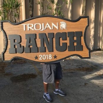 Trojan Ranch Sign